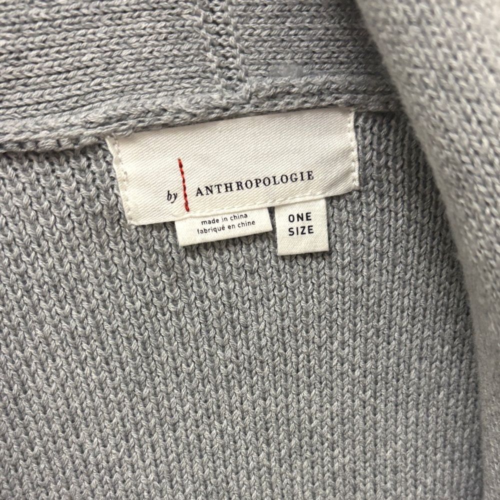 Anthropologie Gray Open-Front Cardigan - Picture 2 of 3